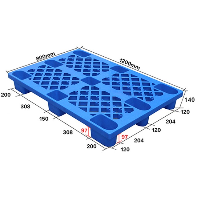 1208網(wǎng)格九腳防滑塑料托盤(pán)